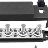 Maxbell Power Distribution Block Bus Bar Terminal Block for Marine Solar Wiring Black M8 5 16 Studs