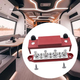 Maxbell Power Distribution Block Bus Bar Terminal Block for Marine Solar Wiring Red M8 5 16 Studs