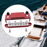 Maxbell Power Distribution Block Bus Bar Terminal Block for Marine Solar Wiring Red M8 5 16 Studs