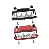 Maxbell Power Distribution Block Bus Bar Terminal Block for Solar Wiring Marine Black Red M10 3 8