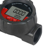 Maxbell Fuel Flow Meter 1 inch NPT Thread Waterproof Multipurpose Oil Fuel Flowmeter Black