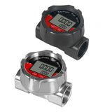 Maxbell Fuel Flow Meter 1 inch NPT Thread Waterproof Multipurpose Oil Fuel Flowmeter Black