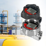 Maxbell Fuel Flow Meter 1 inch NPT Thread Waterproof Multipurpose Oil Fuel Flowmeter Black