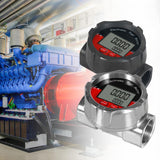 Maxbell Fuel Flow Meter 1 inch NPT Thread Waterproof Multipurpose Oil Fuel Flowmeter Black