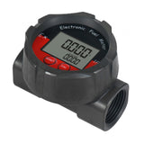 Maxbell Fuel Flow Meter 1 inch NPT Thread Waterproof Multipurpose Oil Fuel Flowmeter Black