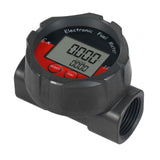 Maxbell Fuel Flow Meter 1 inch NPT Thread Waterproof Multipurpose Oil Fuel Flowmeter Black