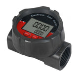Maxbell Fuel Flow Meter 1 inch NPT Thread Waterproof Multipurpose Oil Fuel Flowmeter Black