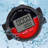 Maxbell Fuel Flow Meter 1 inch NPT Thread Waterproof Multipurpose Oil Fuel Flowmeter Black