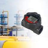 Maxbell Fuel Flow Meter 1 inch NPT Thread Waterproof Multipurpose Oil Fuel Flowmeter Black