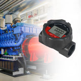 Maxbell Fuel Flow Meter 1 inch NPT Thread Waterproof Multipurpose Oil Fuel Flowmeter Black