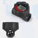 Maxbell Fuel Flow Meter 1 inch NPT Thread Waterproof Multipurpose Oil Fuel Flowmeter Black