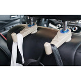 Maxbell Car Headrest Hidden Hook Durable Storage Organizer for Grocery Coat Bag Beige