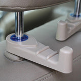 Maxbell Car Headrest Hidden Hook Durable Storage Organizer for Grocery Coat Bag Beige