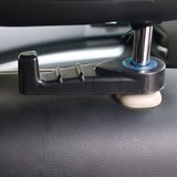 Maxbell Car Headrest Hidden Hook Durable Storage Organizer for Grocery Coat Bag Black