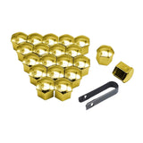 Maxbell 20 Pieces Car Wheel Lug Nut Caps 21mm with Removal Clip Wheel Bolt Dust Caps