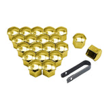 Maxbell 20 Pieces Car Wheel Lug Nut Caps 21mm with Removal Clip Wheel Bolt Dust Caps