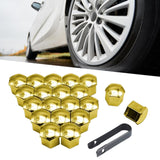 Maxbell 20 Pieces Car Wheel Lug Nut Caps 21mm with Removal Clip Wheel Bolt Dust Caps