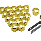 Maxbell 20 Pieces Car Wheel Lug Nut Caps 21mm with Removal Clip Wheel Bolt Dust Caps