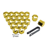Maxbell 20 Pieces Car Wheel Lug Nut Caps 21mm with Removal Clip Wheel Bolt Dust Caps
