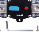 Maxbell Circuit Breaker with Manual Reset Button 12V-48V for Ships Rvs 50A