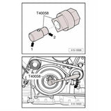 Maxbell Crankshaft Turning Socket T40058 Durable Direct Replaces for Volkswagen