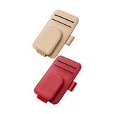 Maxbell Car Sun Visor Sunglasses Holder Automotive Accessories Small Sunglasses Clip Apricot