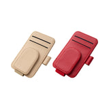 Maxbell Car Sun Visor Sunglasses Holder Automotive Accessories Small Sunglasses Clip Apricot