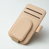 Maxbell Car Sun Visor Sunglasses Holder Automotive Accessories Small Sunglasses Clip Apricot