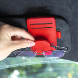 Maxbell Car Sun Visor Sunglasses Holder Automotive Accessories Small Sunglasses Clip Apricot