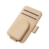 Maxbell Car Sun Visor Sunglasses Holder Automotive Accessories Small Sunglasses Clip Apricot