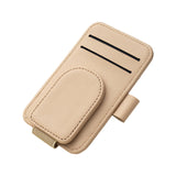 Maxbell Car Sun Visor Sunglasses Holder Automotive Accessories Small Sunglasses Clip Apricot