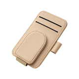 Maxbell Car Sun Visor Sunglasses Holder Automotive Accessories Small Sunglasses Clip Apricot