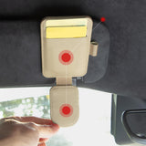 Maxbell Car Sun Visor Sunglasses Holder Automotive Accessories Small Sunglasses Clip Apricot