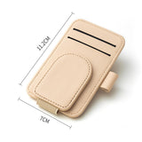 Maxbell Car Sun Visor Sunglasses Holder Automotive Accessories Small Sunglasses Clip Apricot