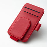 Maxbell Car Sun Visor Sunglasses Holder Automotive Accessories Small Sunglasses Clip Red