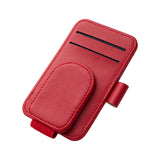 Maxbell Car Sun Visor Sunglasses Holder Automotive Accessories Small Sunglasses Clip Red