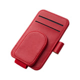 Maxbell Car Sun Visor Sunglasses Holder Automotive Accessories Small Sunglasses Clip Red
