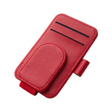 Maxbell Car Sun Visor Sunglasses Holder Automotive Accessories Small Sunglasses Clip Red