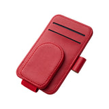 Maxbell Car Sun Visor Sunglasses Holder Automotive Accessories Small Sunglasses Clip Red