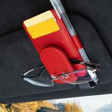 Maxbell Car Sun Visor Sunglasses Holder Automotive Accessories Small Sunglasses Clip Red