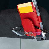 Maxbell Car Sun Visor Sunglasses Holder Automotive Accessories Small Sunglasses Clip Red