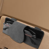Maxbell Sunglasses Holder for Car Sun Visor Durable Travel Document Holder Universal gray