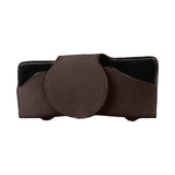 Maxbell Sunglasses Holder for Car Sun Visor Durable Travel Document Holder Universal brown