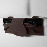 Maxbell Sunglasses Holder for Car Sun Visor Durable Travel Document Holder Universal brown