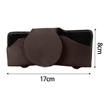 Maxbell Sunglasses Holder for Car Sun Visor Durable Travel Document Holder Universal brown