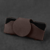Maxbell Sunglasses Holder for Car Sun Visor Durable Travel Document Holder Universal brown
