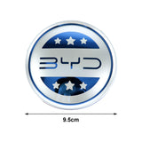 Maxbell Car Steering Wheel Emblem Sticker 9.5cm Auto Interior Accessory for Byd blue