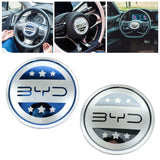 Maxbell Car Steering Wheel Emblem Sticker 9.5cm Auto Interior Accessory for Byd blue