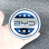 Maxbell Car Steering Wheel Emblem Sticker 9.5cm Auto Interior Accessory for Byd blue