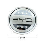 Maxbell Car Steering Wheel Emblem Sticker 9.5cm Auto Interior Accessory for Byd black